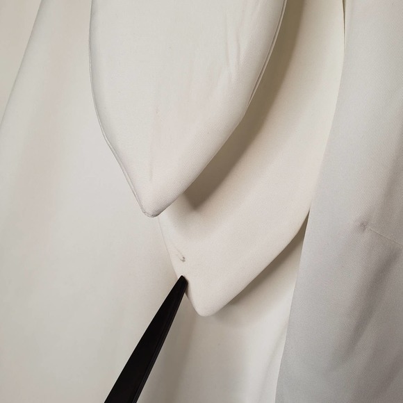 ELOQUII White Mock Neck Flare Sleeves Midi Dress 20 - Picture 3 of 11